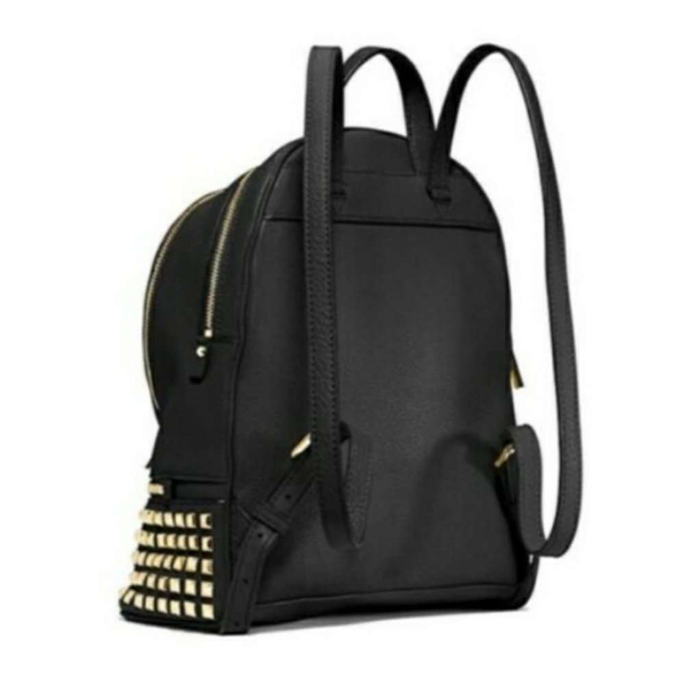 Michael Kors Rhea Studded Backpack (Black/Gold) - Picture 4 of 5